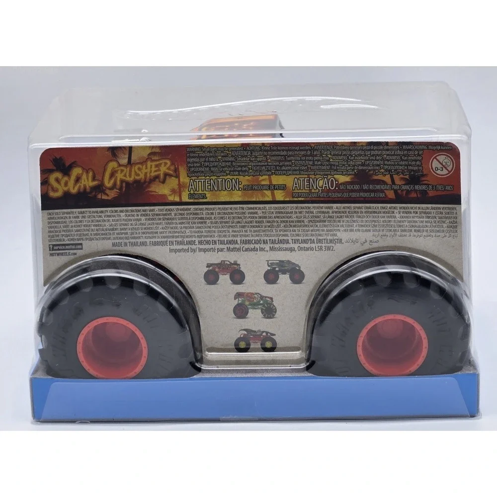 Hot Wheels Monster Trucks SoCal Crusher 1:24 Oversized‎ Diecast Truck New